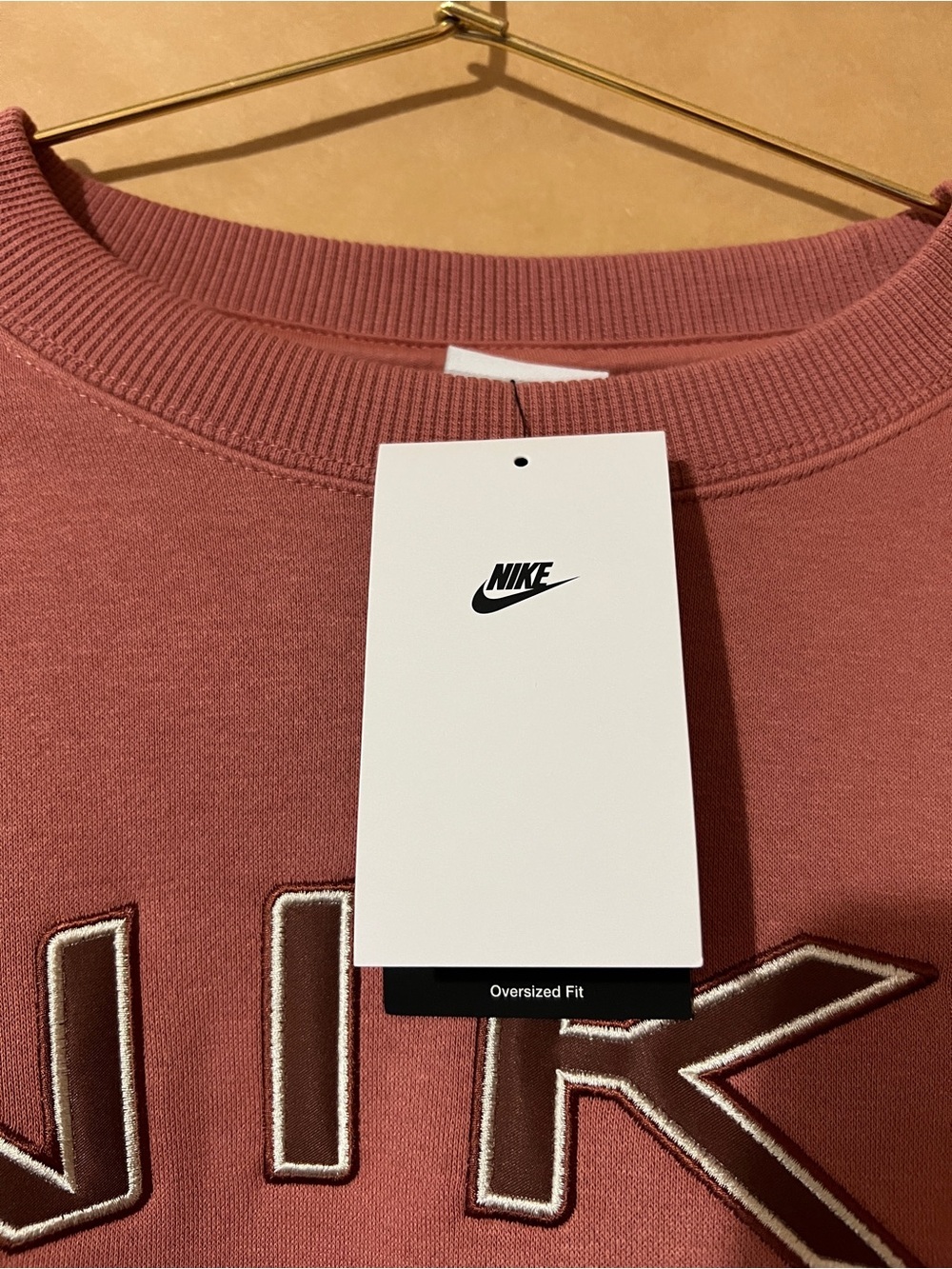 Nike NWT Phoenix Fleece Oversized Crewneck Logo Spell-Out Sweatshirt Size S - Picture 3 of 12